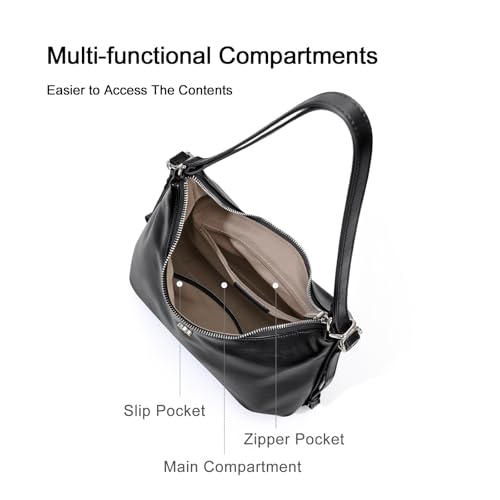Bolso Tote de Cuero para Mujer Negro miniatura 6