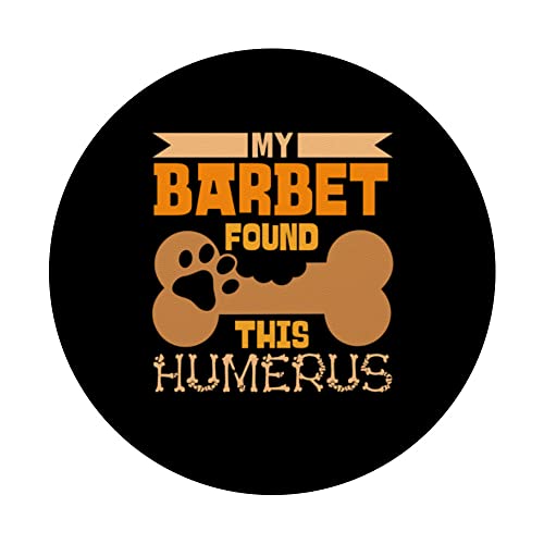 My Barbet Found This Humerus Classic Bone Lover Dog Breed PopSockets Swappable PopGrip, Black - Image 3