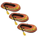 Intex Explorer 200 Inflatable Two Person Raft Set with Oars and Pump, Set of 3