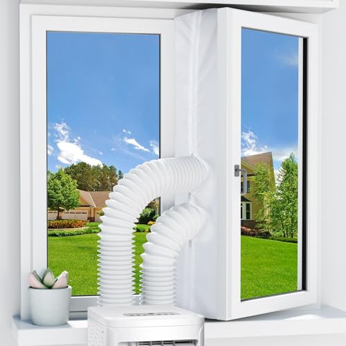 400CM Klimaanlage Fensterabdichtung, Fensterabdichtung für Mobile Klimageräte, Wäschetrockner, Ablufttrockner, Hot Air Stop für Fenster, mit...