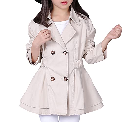 Image of ASHER FASHION Girls Classic Peacoats Kids Double Breasted Trench Jackets Outerwear Youth Coat