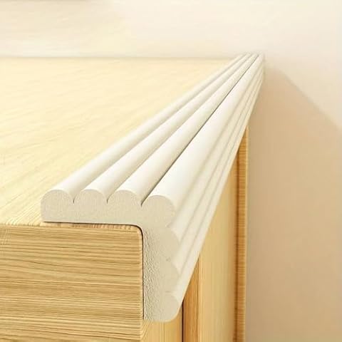 YIZHI Baby Proofing Edge Corner Protector, Creamy 3.2" x 6.5 ft Edge Guards Padding with Adhesive, Extra-Wide Soft Rubber Foam Padding, Furniture,Sharp Edge Safety Corner Edge Bumper Guard Cover