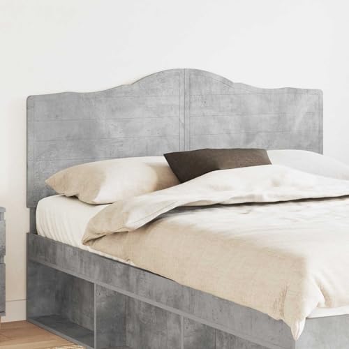 Cabecero de madera contrachapada gris concreto 150 cm de alta gama 2