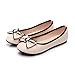 BVKHR Women's Ballet Flat Shoes Fashion Bowknot Flats Round Toe Wedding Flats Apricot Size 6