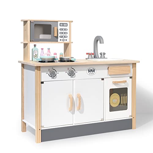 LBF UG Countryside Kinderküchen Spielset, Holz Spielküche,Rollenspiel für Mädchen und Jungen