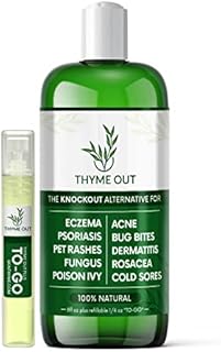 Thyme Out Natural Skin Treatment for Eczema Relief, Psoriasis, Acne, Dermatitis, Rosacea, Cold Sores, Pet Rashes, Bug Bites, Fungus, Poison Ivy, Anti Itch Spray for Kids, Adults & Baby (Skin Spray)