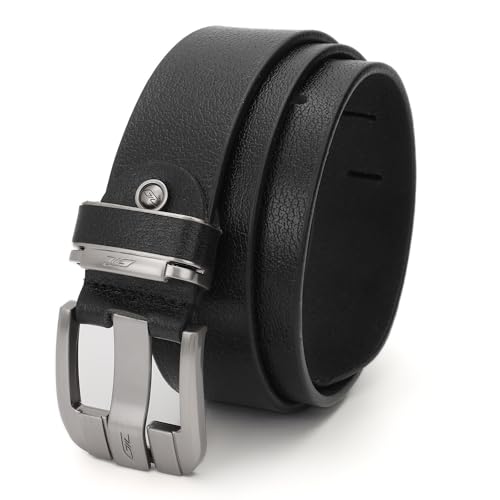 Casual Men's Full-Grain Leather Belt, Wrinkle-free, 1.5 inch width, Picasso