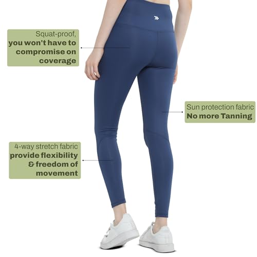Image of High-Waist Workout Tights for Women - Breathable, Stretchable Activewear Leggings with UV Protection Stylish Sweat-Wicking Gymwear Perfect for Gym, Pilates, Yoga, and Fitness Enthusiasts