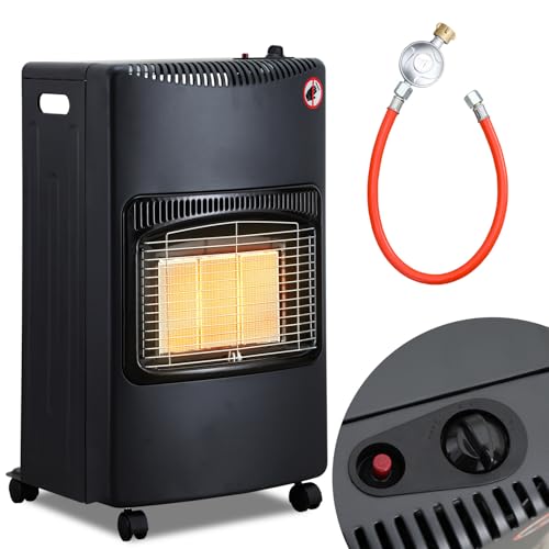 Peviasot Gasheizofen Gasheizung innen 3 Stufen Regler Wärmeleistung 1400-4200 Watt...