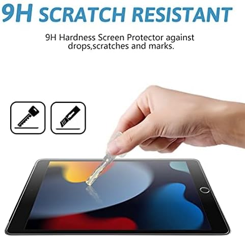 Miniatura 7 de Paquete de 2 Protector de pantalla para iPad de 9 generación, iPad de 8  7 generación, película de vidrio templado para iPad de 10.2 pulgadas,