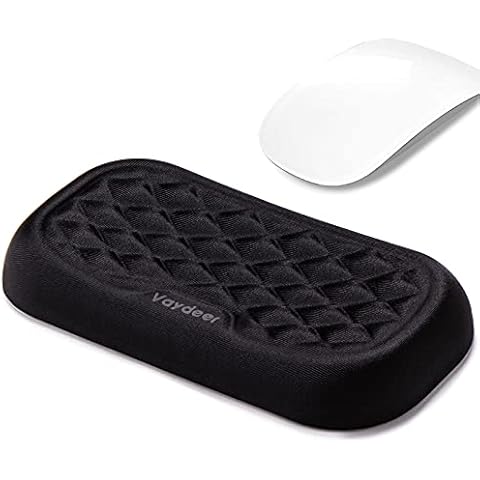 VAYDEER Mouse Wrist Rest Ergonomic Wrist Pad Memory Foam Anti-Slip Wrist Support for Office Worker,Gamer, Computer, Laptop and Massage Holes Design Wrist Pain Relief and Repair(5.12*2.63*0.6 inch) Cover