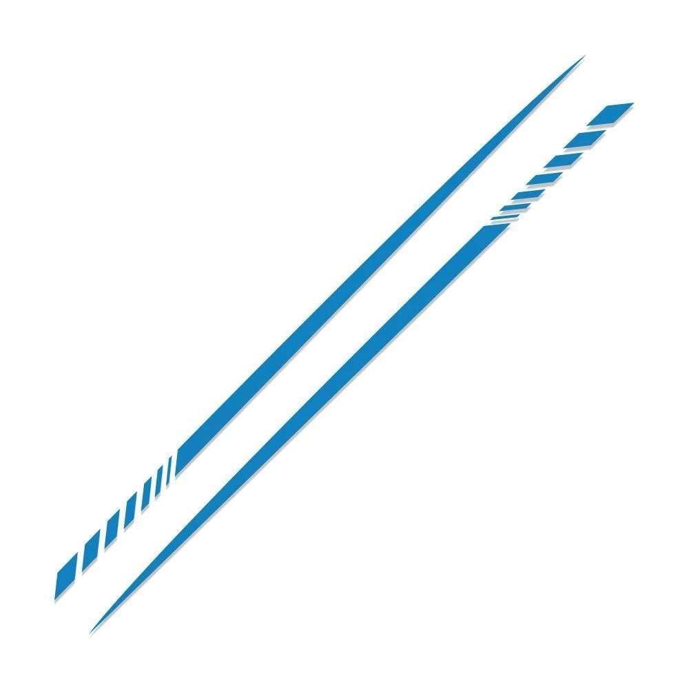 2pcs Car Long Stripe Waist Line Stickers Auto Both Side Body DIY Decals Racing Sport Styling Tuning Accessories