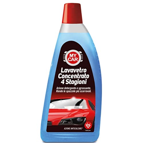 My Car, Lavavetro per Vaschetta, Azione Detergente e Sgrassante, Rimuove gli Insetti, Spazzole Più Scorrevoli, Anti-Congelante, 100 ml
