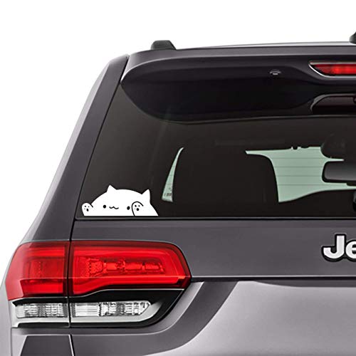 Bongo Cat Cute Car Stickers, 5"x2" Funny Cat Meme, Cat Car Stickers, Fun Car Stickers, Cat Bumper Sticker, Fun Car Stickers, Sticker Cat Face, Small Cat Decal