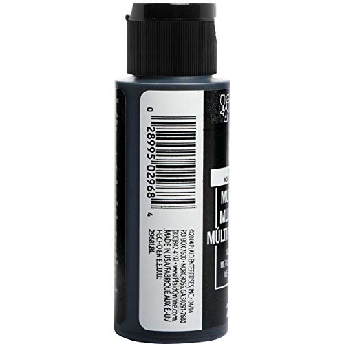 Image of FolkArt multisurface metallic paint, 2 oz, Charcoal Black (Pack of 2)