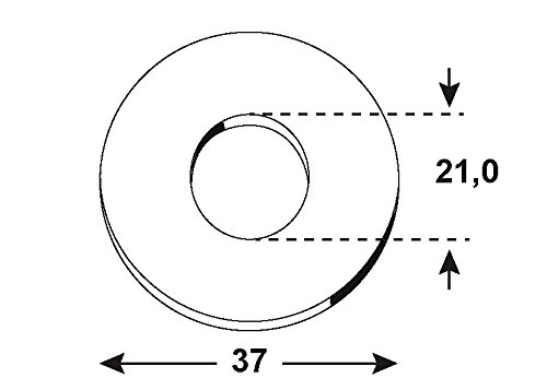 CONNEX KL4190021 Plain washers galv. 125 21mm, 21 x 37 mm - Image 2