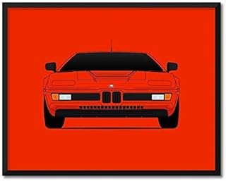CUSTOMIZABLE COLOR: BMW M1 E26 (1978-1981) Inspired Poster Print Wall Art Decor Handmade Classic Vintage BMW M Power (Unframed)