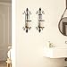 Adeco HD0006 Wall Hanging Candle Holder Sconce, Black with Antique Finish