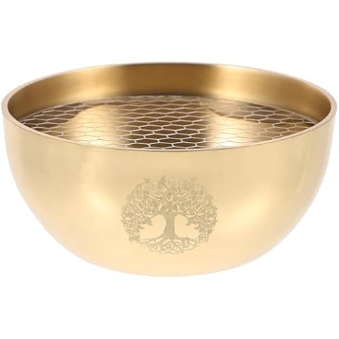 Ciieeo Tree of Life Brass Offering Bowl Cover
