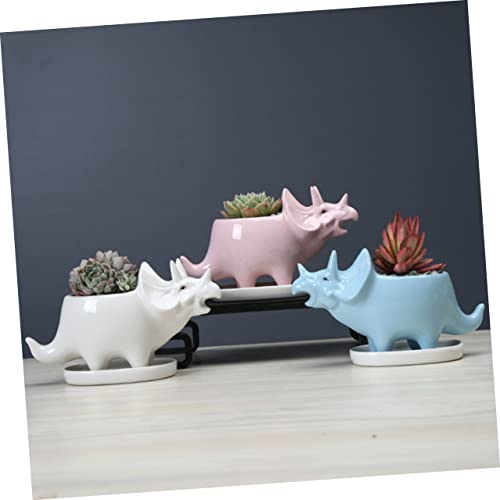 Pot de fleurs tricératops HEMOTON idée cadeau originale maison - 5