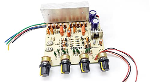 Image of ERH India 4440 IC Board Amplifier Kit DIY Audio Dual Channel 4440 Dual IC Audio Amplifier Board with Bass, Treble, Volume and Balance Controller 12v DC Powered, Multi-coloured