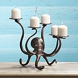 3.5 in. 14 x 12.5 x 12 in. Octopus Pillar Candelabra Candle Stand