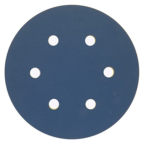 Norton Pressure Sensitive Adhesive Medium Tapered Pad with 6 Vacuum Holes, 6" Diameter, 15000 rpm (Pack of 5)