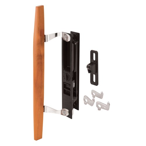 Prime-Line Products C 1124 Sliding Door Handle Set with Mid Body Hook, Black Diecast