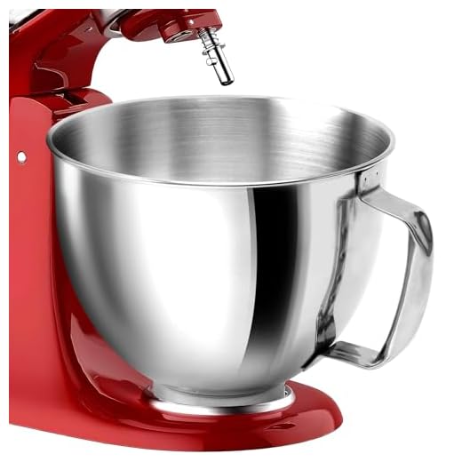 5-Quart Stainless Steel Mixer Bowl with Handle