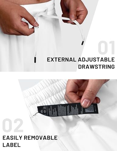 MIER Running Gym Shorts for Men 5 Inch Quick Dry Athletic Workout Shorts with Zipper Pockets, Elastic Waist, No Liner3