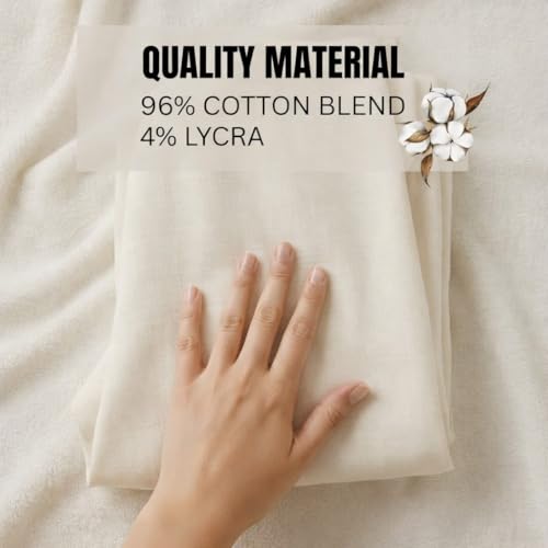 Image of DIGITAL SHOPEE Women Regular Fit Elastic Waist Full Length Cotton Formal Trouser for Casual Wear, Office Wear