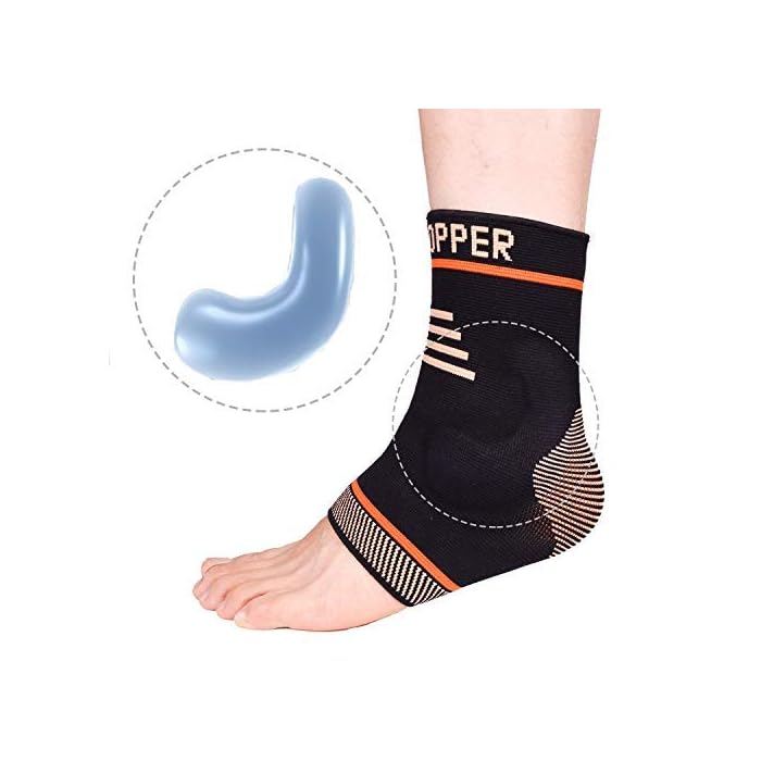 Buy Thx4COPPER Infused Compression Ankle Brace, Silicone Ankle Sleeve