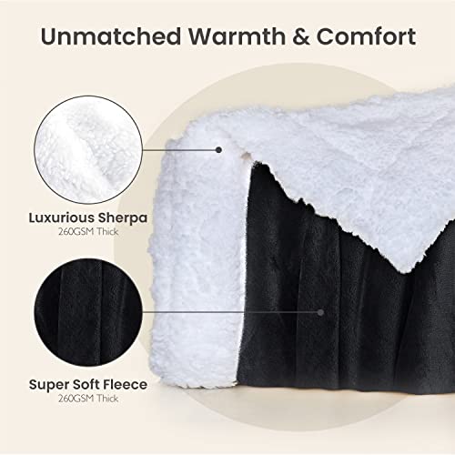 Everlasting Comfort Plush Sherpa Fleece Blanket - 2 Sided, Reversible Warm, Thick, Comfy, Soft Throw (127x165cm) - Image 4
