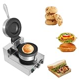 CDDUOLA Heimgebrauch UFO-Burger-Presse, Beidseitige Heizung Antihaft-Pfanne Gewerbe Burger-Presse, Temperatur Regelbar 0-5 Minuten Zeiteinstellung, für Hanba-Burger, Eisgeschäft, Café
