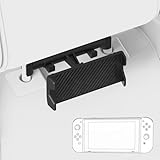Geekria Car Headrest Mount Holder Gaming Accessories Compatible with Nintendo Switch/Switch OLED/Switch Lite/Cell Phone, 180° Rotating Adjustable Car Holder for 5.5-10.5" Device (Carbon Pattern)