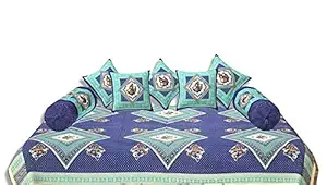 Kuber Industries 8 Piece Cotton Diwan Set - Multicolour