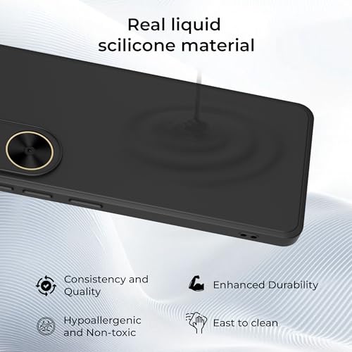 Image of A rtistque Back Cover Case for Poco C71 4G / Redmi A5 4G with Camera Protection | Shockproof TPU | Stylish Protective Design | Slim Fit | Ultra Matte | Poco C71 / Redmi A5 Back Cover - Black