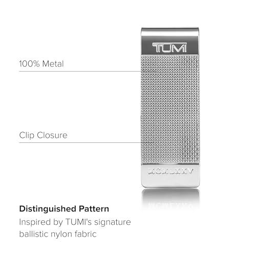 TUMI - Nassau Ballistic Etched Money Clip - Men's and Women's Metal Wallet3