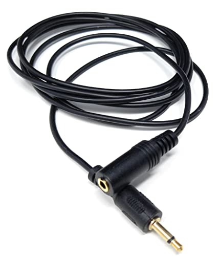 DRUT 2m 3.5mm Mono Jack to 3.5mm Socket Extension Cable Gold Connectors, Male Plug to Female Socket 6.5ft