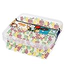 PE ÄM Zuckerfreie Fruchtgummibärchen - 1kg Großpackung mit 4 Sorten: Banane, Grüner-Apfel, Kirsch & Zitrone-Orange - Neue Rezeptur - Noch fruchtiger