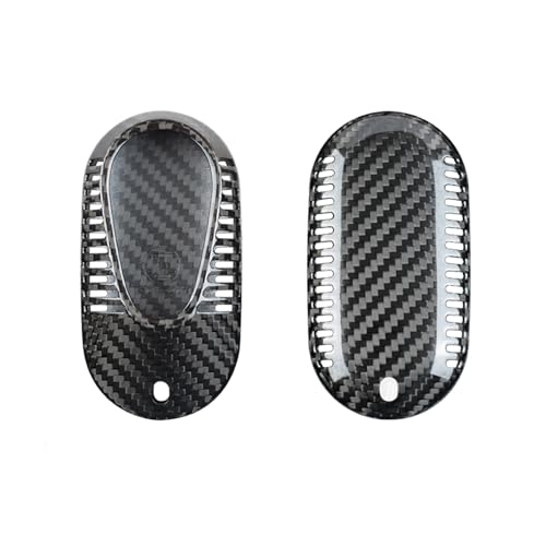 Coque clé Mercedes anti-choc en fibre de carbone noire