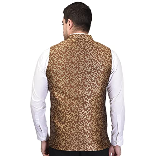 Image of PRINT CULTR Men's Printed Cotton Sleeveless Nehru /Modi jacket /Sadri /Waistcoat /Bundi Jacket /Jacket - For Festive /Wedding /Party | (PCN38)