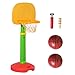 HOMCOM Canasta de Baloncesto Infantil con Altura Ajustable 2 Pelotas e Inflador para Niños +3 Años Juguetes Deportivos en Interiores y Exteriores 52,5x44x120-160 cm Multicolor