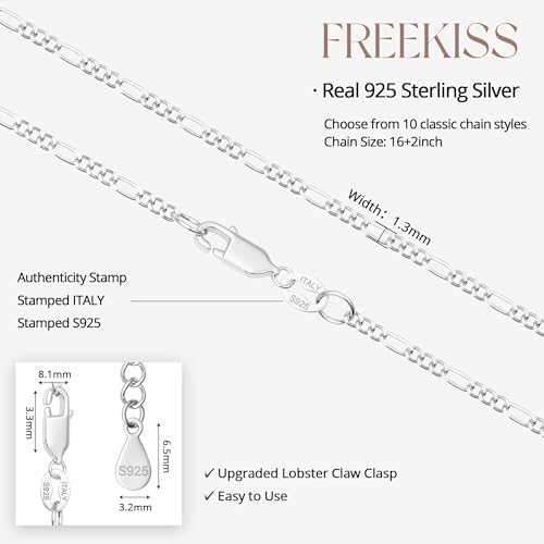 Image of Freekiss Layered Necklace Set for Women Stackable | Herringbone Snake Cuban Rope Chain, Dainty Choker, Layered Stackable, Non Tarnish, Hypoallergenic, Adjustable 14-18.5 inch