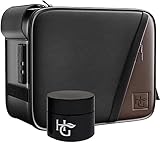 Herb Guard Große Ledertasche mit Kombinationsschloss (für 2 bis 85 ml Kräuter und Gewürze) – inklusive YKK-Reißverschlüssen, UV-Glas, eingebautem Tablett, Halterung für Papiere, Schutzhülle für