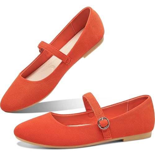 Obtaom Mary Jane Flat Shoes Round Toe Ballet Flats for Women Dressy...
