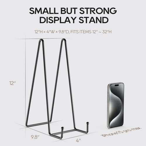 Image of 3 Pack 12 Inch Plate Stands for Display Metal Picture Stand Plate Holder