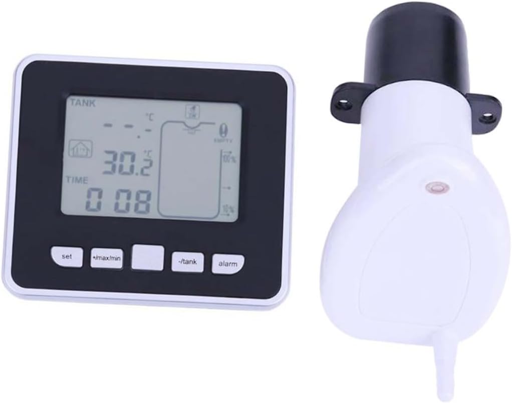 Ultrasonic Water Level Sensor 0.5m-15m Range Liquid Level Meter with Temperature Tank Gauge 100m Transmission Range