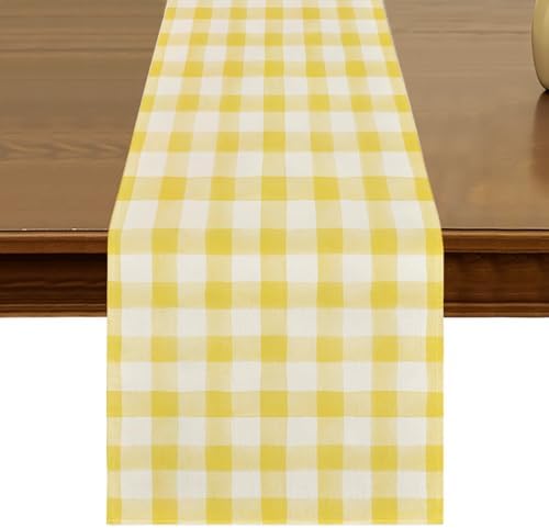 Black and White Diamond Table Runner 13x72 Inch Kitchen Dining Tea Themed Harlequin Checkered Table Decor for Indoor Outdoor Farmhouse Home Party Picnic Decoration ZQ201 image 5