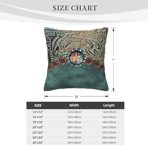 Primitive-Rustic-Cowboy-Cowgirl-Western-Country-Teal-Green-Leather-Throw-Pillow-Cushion-Cover-Decorative-Square-Accent-Pillow-Case-White Primitive Rustic Cowboy Cowgirl Western Country Teal Green Leather Throw Pillow Cushion Cover Decorative Square Accent Pillow Case White